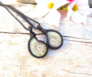 Ammonite necklace set, ammonite jewelry, ammonite pendant, ammonite fossil, soulmate gift, soulsister gift, best friend gift, father gift