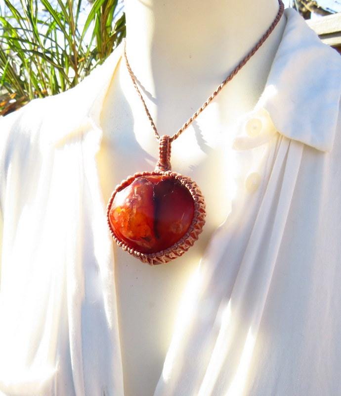 Carnelian necklace, carnelian necklace