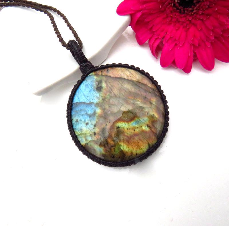 Mother's Day gift for her, Rainbow Labradorite gemstone necklace