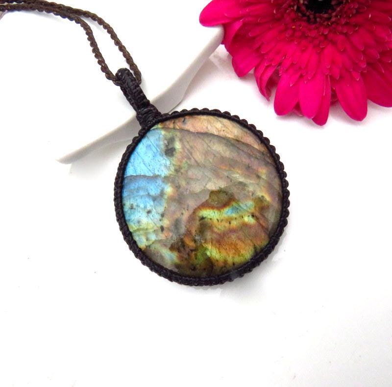 Mother's Day gift for her, Rainbow Labradorite gemstone necklace