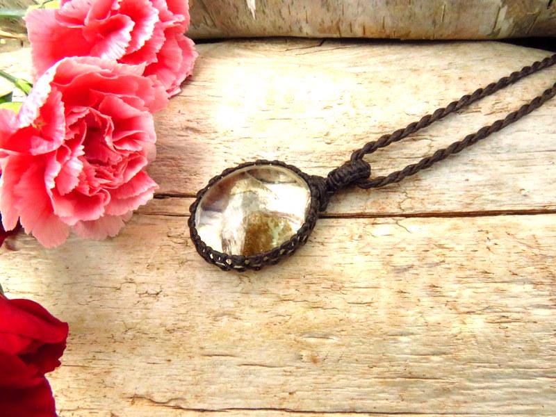Christmas gift ideas, Lodolite crystal necklace
