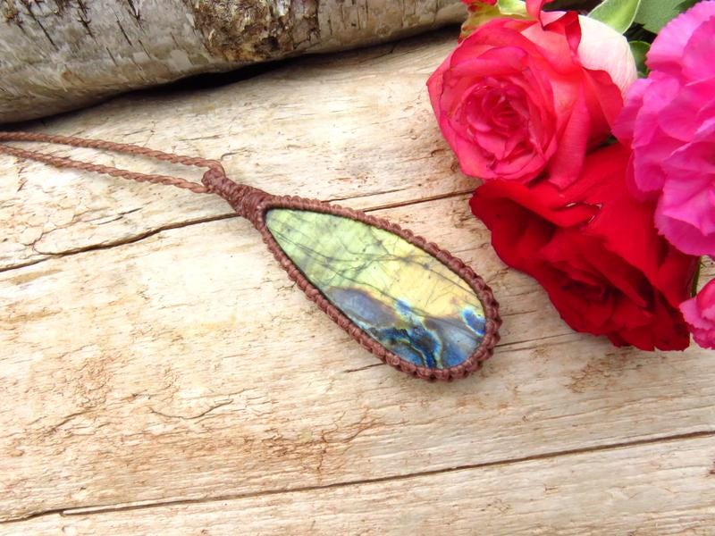 Mothers Day gift for her, Blue Labradorite gemstone necklace