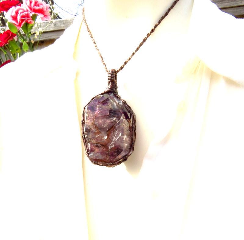 Shangaan Amethyst crystal necklace, amethyst gift idea