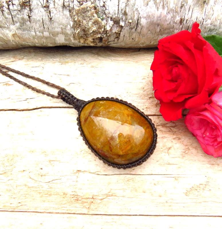 Golden Healer Quartz Necklace, christmas gift ideas