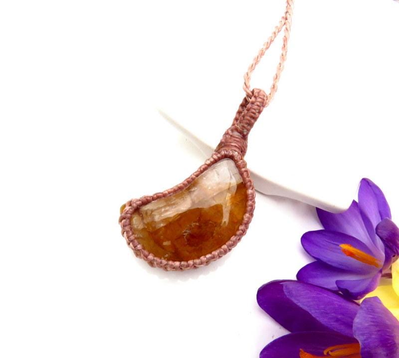 Golden Healer Quartz Necklace, for mom