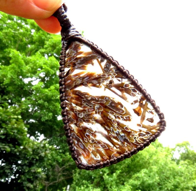 Christmas gift ideas, Turkish Agate macrame necklace