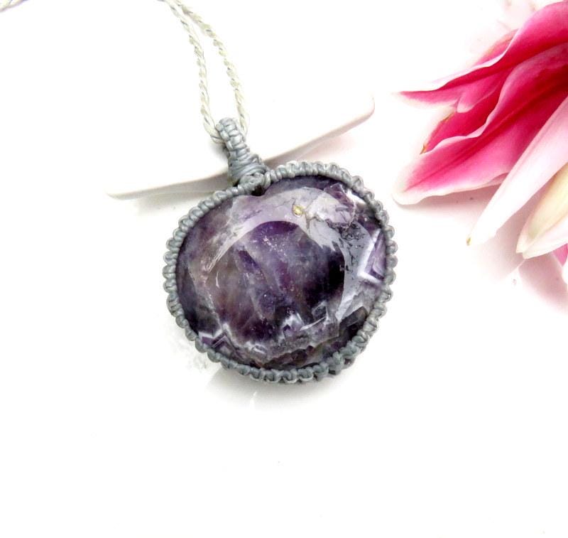 Dream Amethyst crystal necklace, jewelry gift
