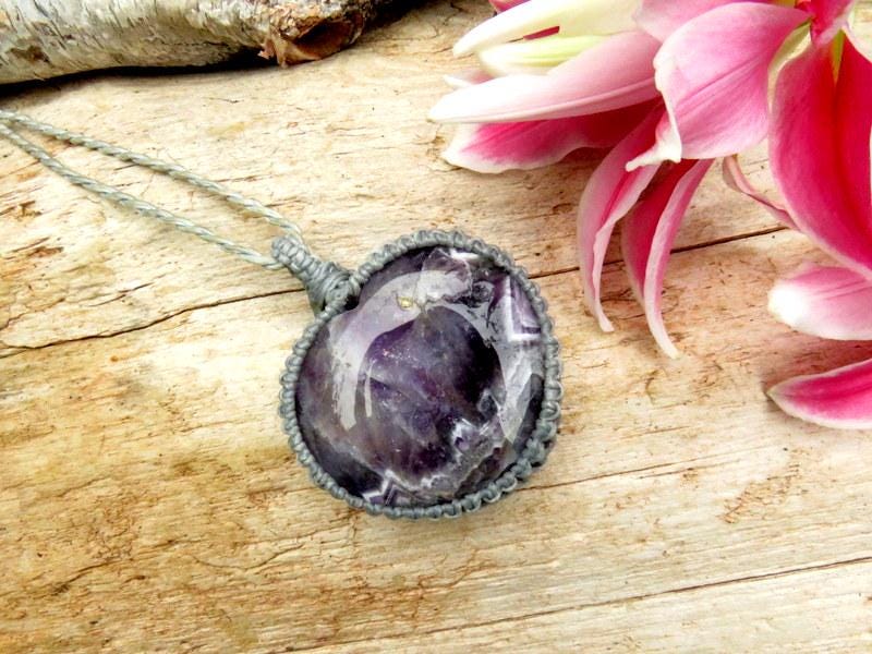 Dream Amethyst crystal necklace, jewelry gift