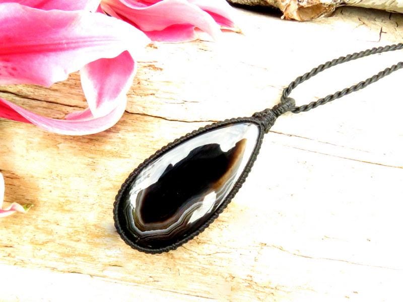 Christmas gifts for her, sardonyx gemstone necklace