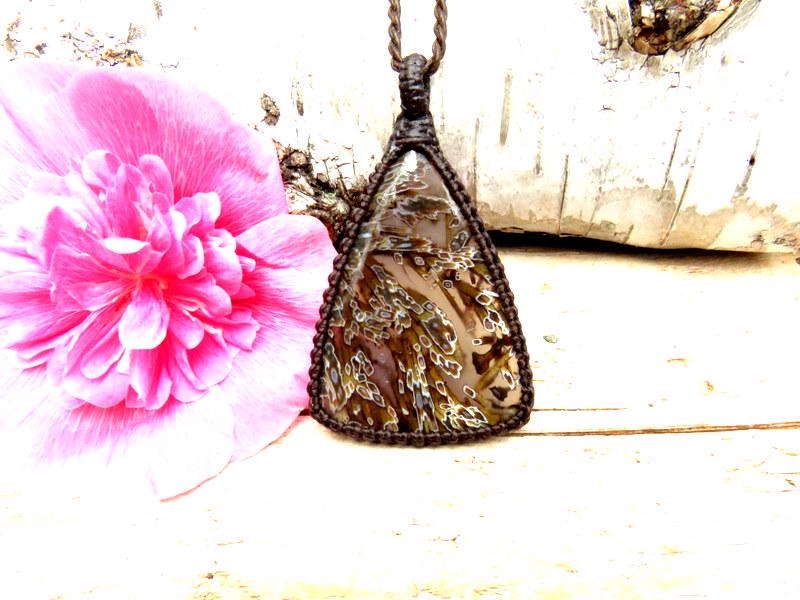 Christmas gift ideas, Turkish Agate macrame necklace