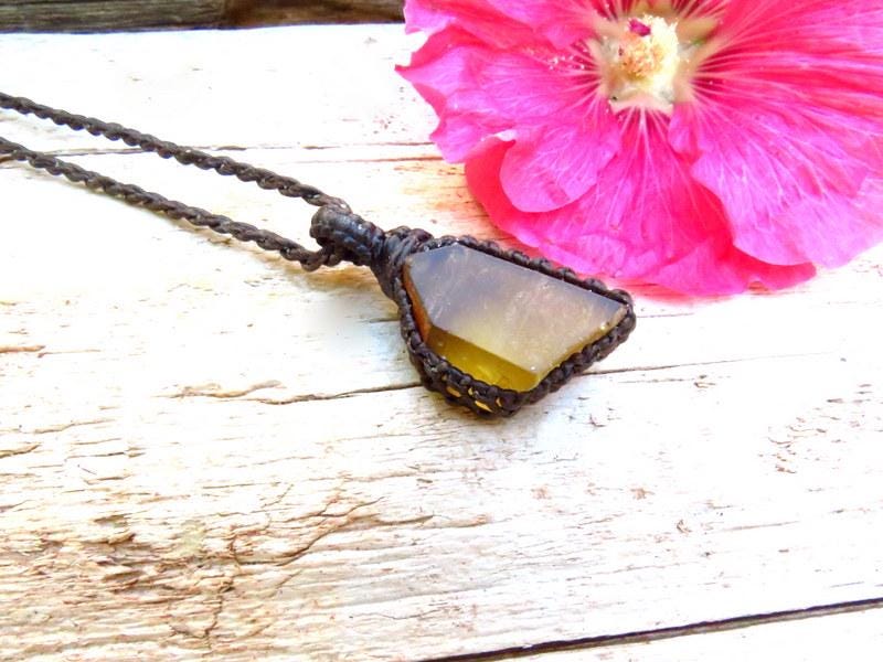 Natural Zambian Citrine crystal necklace, november birthstone