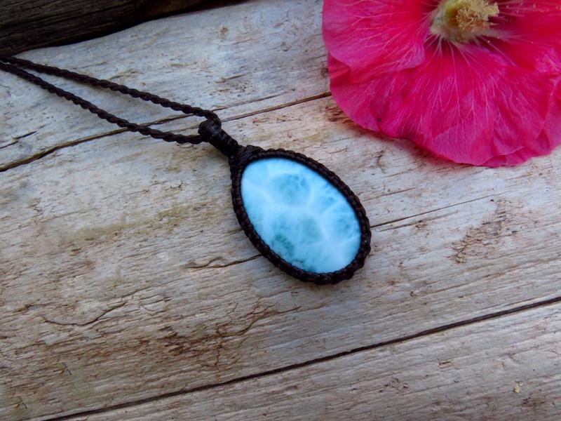Christmas gift ideas, Larimar gemstone necklace