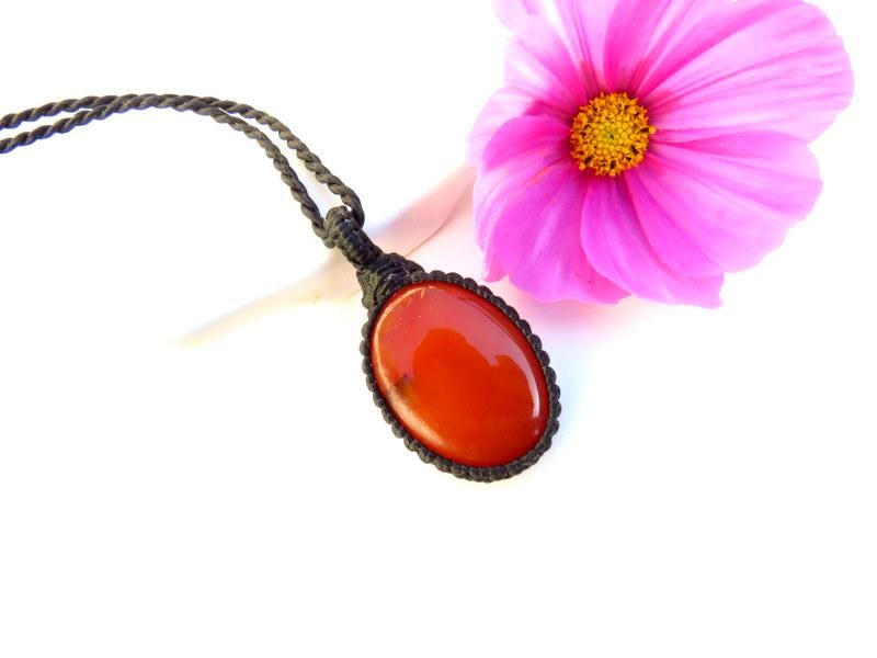Mom gift ideas, Carnelian gemstone neckklace