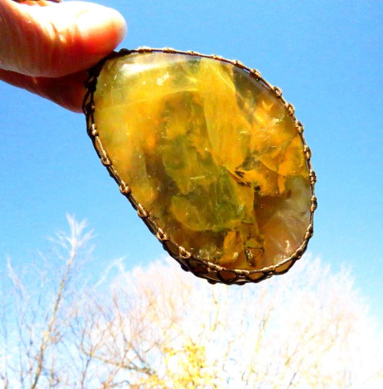 Dendritic Quartz crystal macrame necklace, gift ideas for the crystal collector