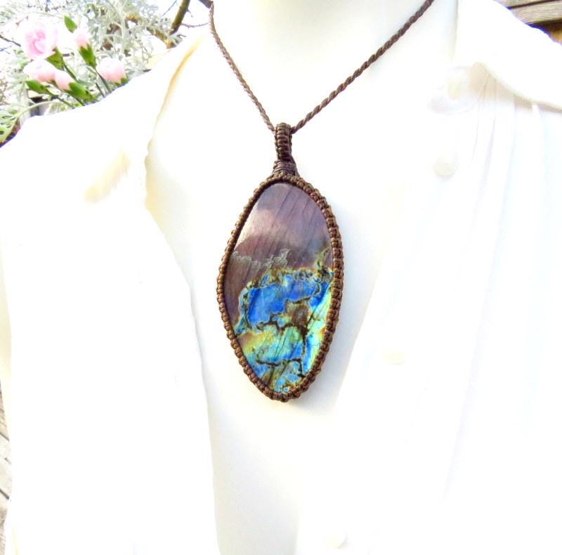 Rainbow Labradorite necklace, statement piece, gift ideas for the glam fan, the yogi, christmas gift, zen seeker