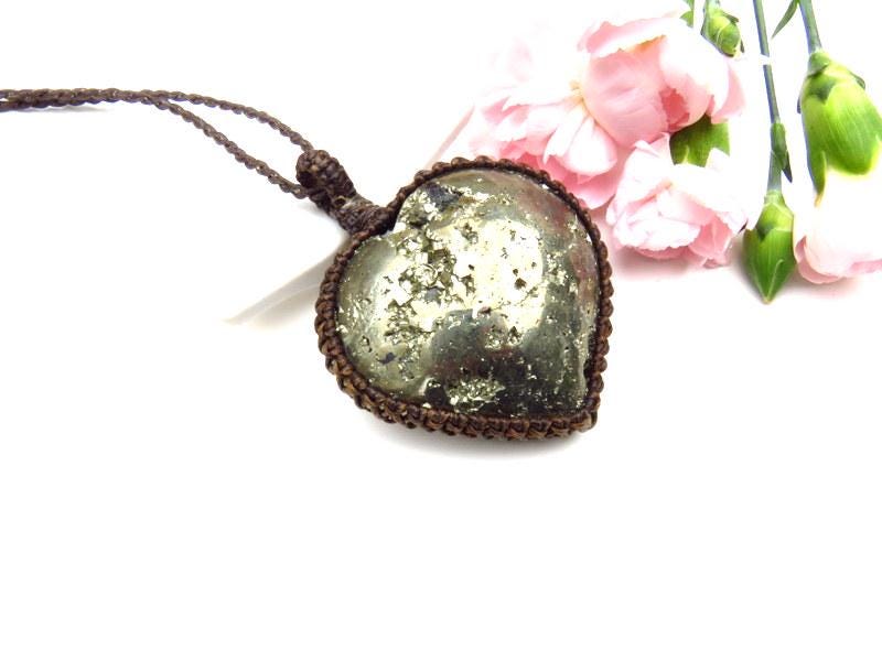 Pyrite Druzy heart necklace, crystal necklace, heart pendant, statement necklace