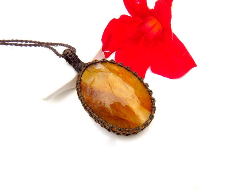 Golden Healer Quartz Necklace, healing crystal gift, ideas for the rock collector, crystal lover