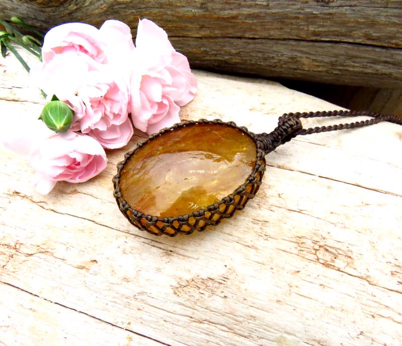 Golden Healer Quartz Necklace, healing crystal gift, ideas for the rock collector, crystal lover