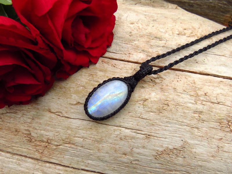 Rainbow moonstone necklace, christmas gift ideas