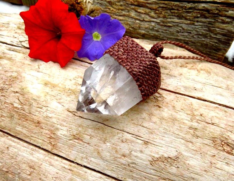 Quartz crystal necklace, valentines day gift ideas for her