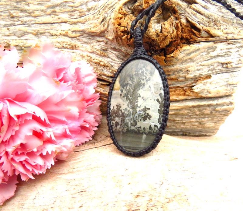 Cotham Marble gemstone necklace, landscape jasper, unique stones, soothing gray, gift ideas for the rock collector, mothers day