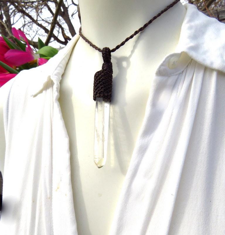Lemurian Quartz crystal necklace, Empath crystals, gift ideas for the crystal lover, boho beauty, mothers day gift