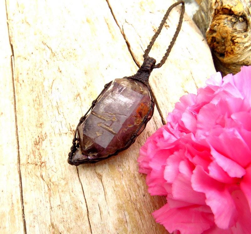 RESERVED FOR ERIN, Enhydro Shangaan Amethyst crystal necklace, mothers day gift, amethyst jewelry, rare crystals, self gifting