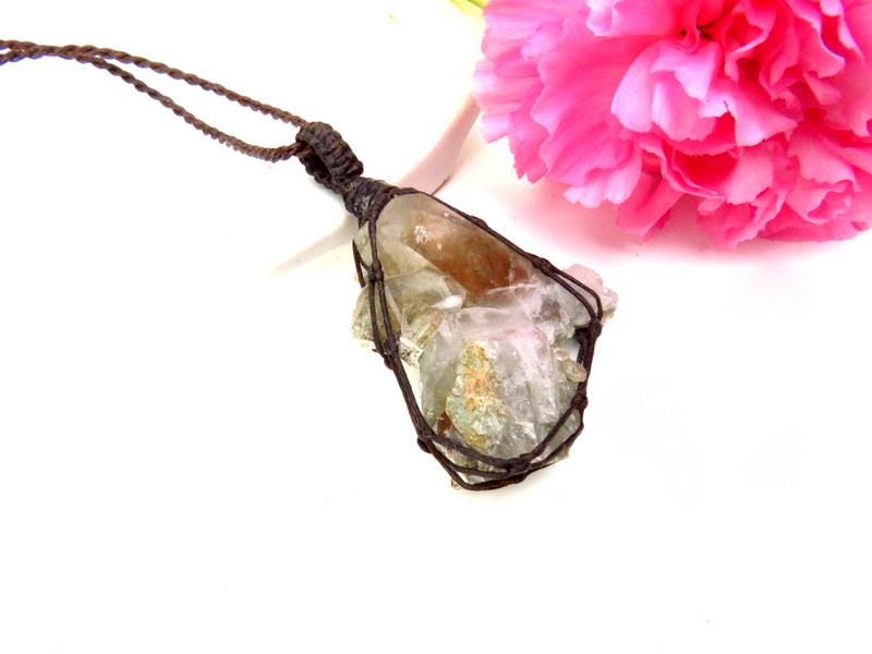 Rare Brookite Crystal Necklace, crystal lover