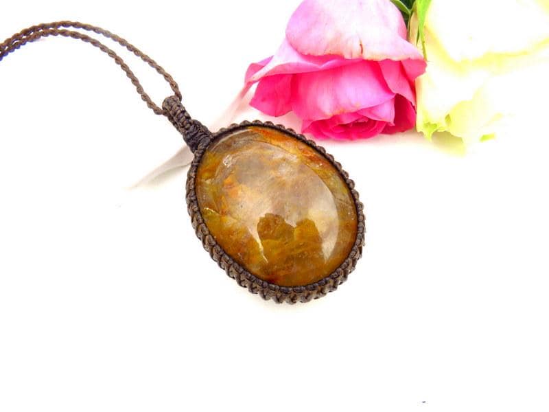 Golden Healer Quartz Necklace, mothers day gift ideas, healing crystal, gemstone jewelry