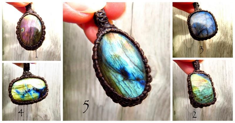 Labradorite Necklace, macrame pendant, mothers day gift for her, boho beauty, jewelry lover
