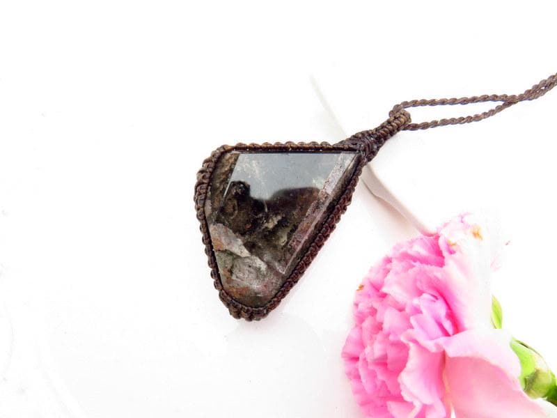 Shamanic Dream Quartz necklace, gemstone jewelry