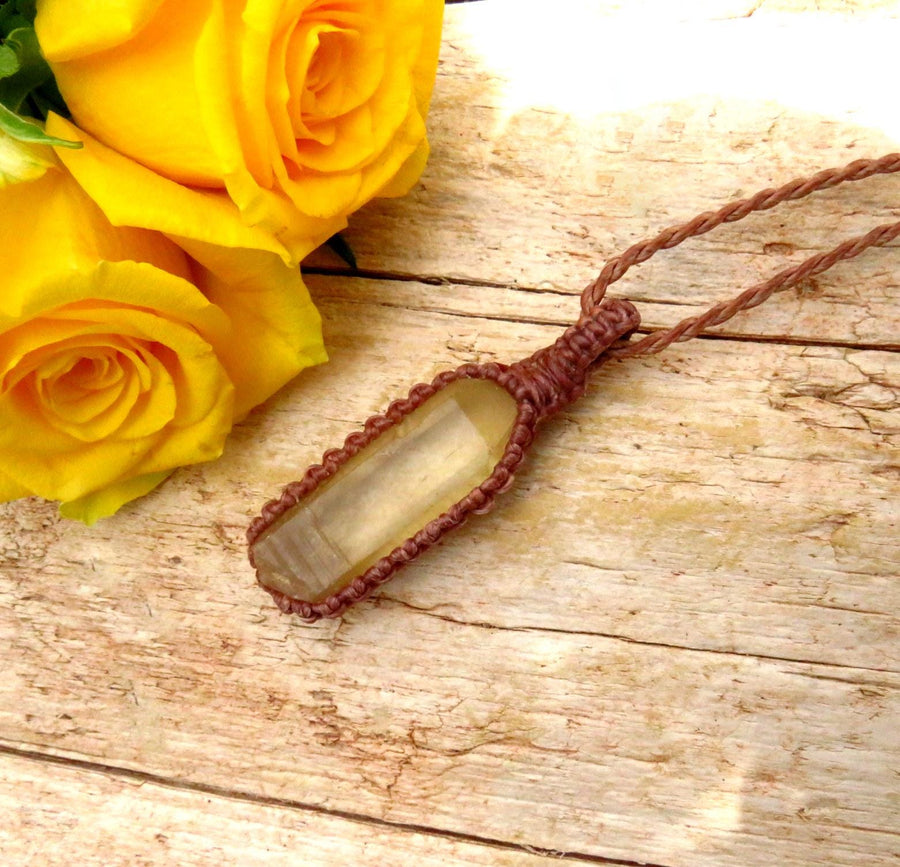 Natural Zambian Citrine crystal necklace, november birthstone, yellow crystal, rare crystals, zodiac jewelry