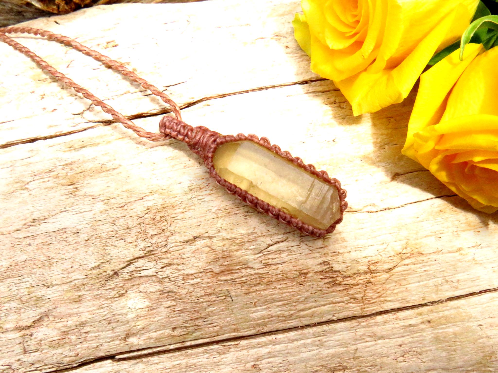 Natural Zambian Citrine crystal necklace, november birthstone, yellow crystal, rare crystals, zodiac jewelry