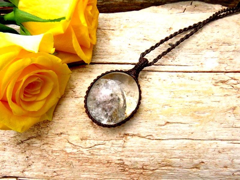 Gift for the Zen Seeker, Garden Quartz necklace, Womens healing crystal jewelry, gift for the mom, gift for the boho beauty, gem jewelry