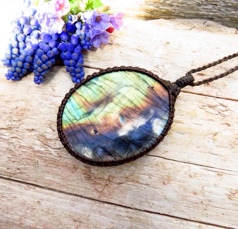 Labradorite necklace, statement jewelry, gift ideas for the glam fan, the yogi, christmas mom
