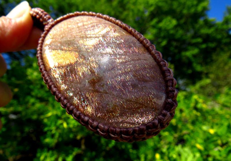 Sunstone necklace, macrame necklace, gift ideas for the supernaturalist, Libra crystals, summer necklace, mothers day