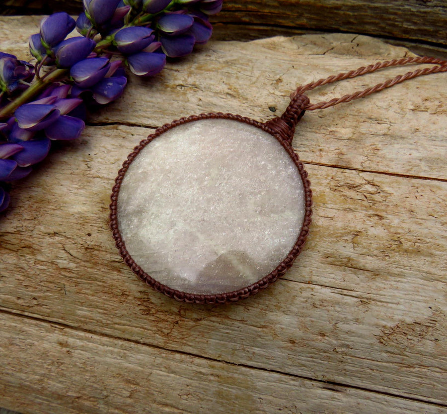 Belomorite macrame necklace, christmas gift ideas, moonstone gemstone necklace, handmade, blue moonstone, eclipse stone, gift ideas for her