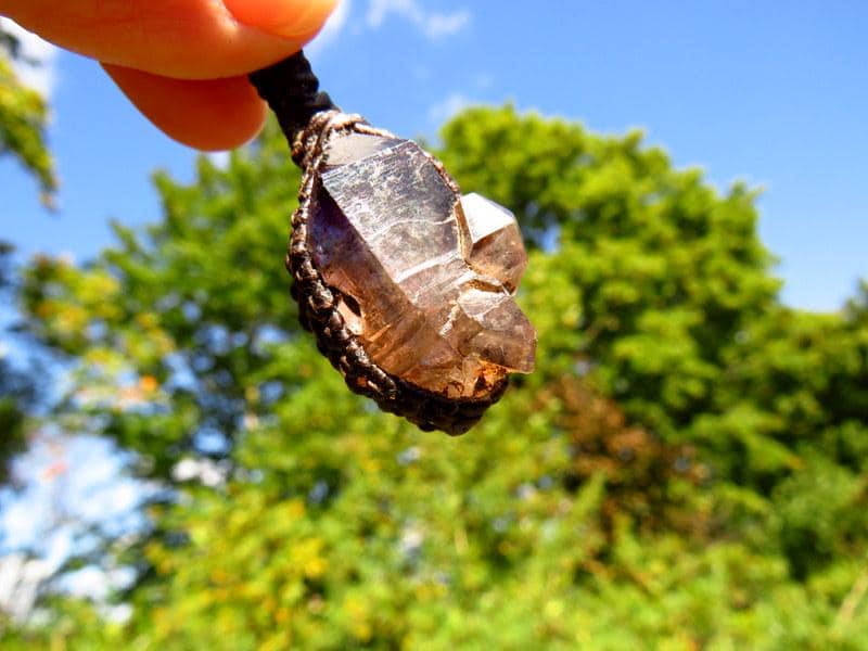 Shangaan Amethyst crystal necklace, rare gemstones