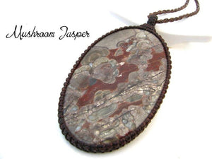 Mushroom Jasper Necklace / Jasper Jewelry / Jasper pendant