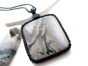 Moss Agate Necklace / Moss Agate jewelry / Wife gift / Daughter gift / energy stone