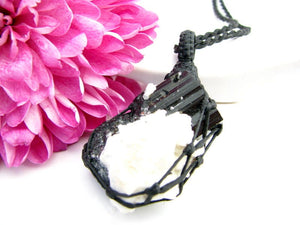Black Tourmaline Crystal Healing Necklace.