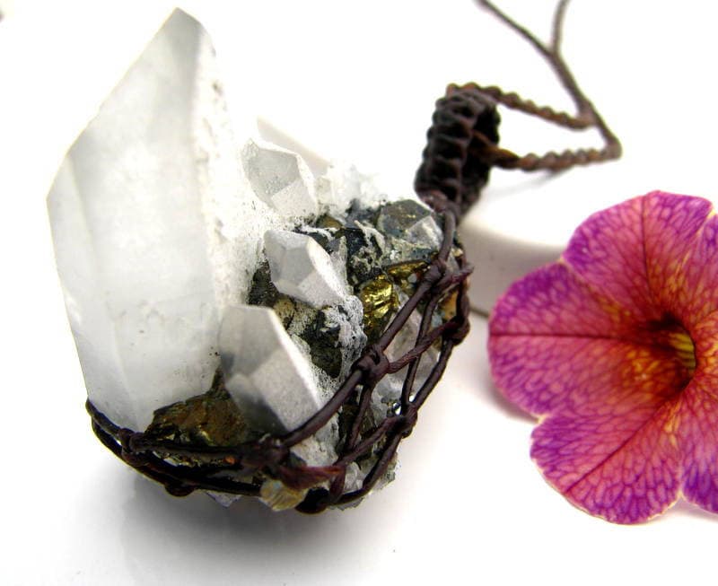 Quartz Cluster Crystal Necklace | Gifts for her