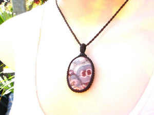 Birdstone Jasper pendant necklace.