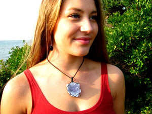 Mica Necklace, Lepidolite pendant, Everyday necklace