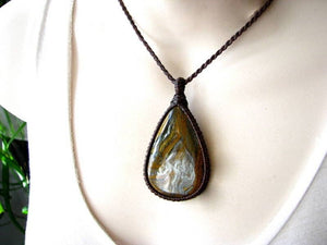 Tiger Iron Healing Crystal Necklace