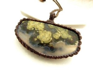 Rare Moss Agate Gemstone Necklace