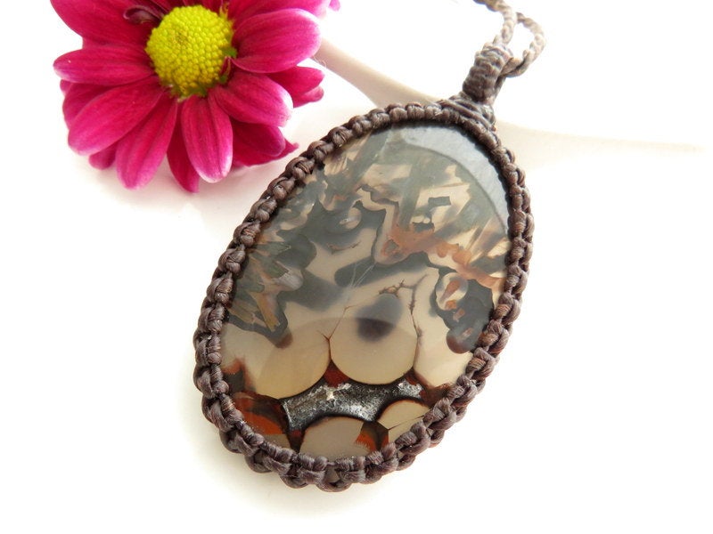 Rare Turkish Agate Healing stone necklace