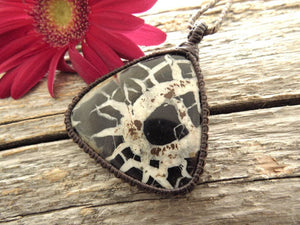 Septarian Necklace / Septarian Geode / Unique gift ideas