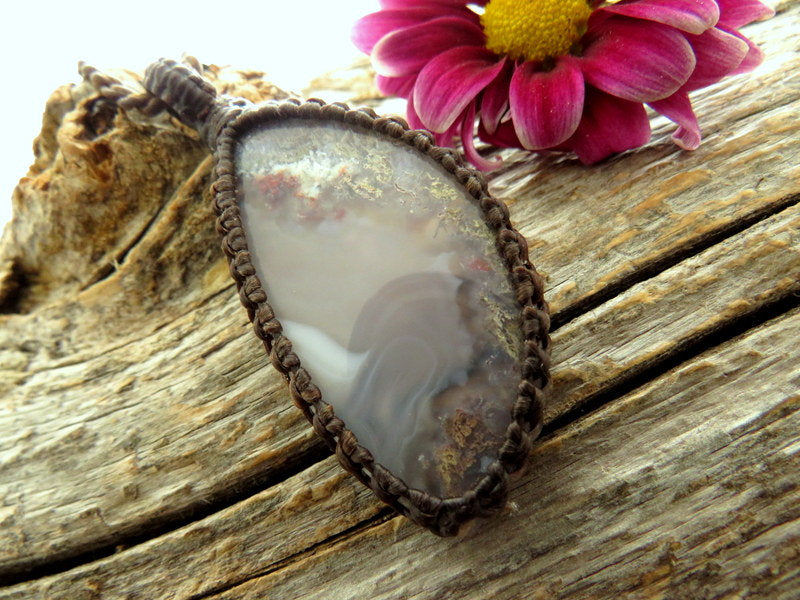 Moss Agate Healing Stone Necklace