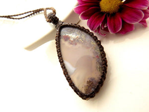 Moss Agate Healing Stone Necklace